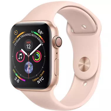 Apple Watch Series 4 44 mm (GPS) Gold Aluminum Case with Pink Sand Sport Band (MU6F2)