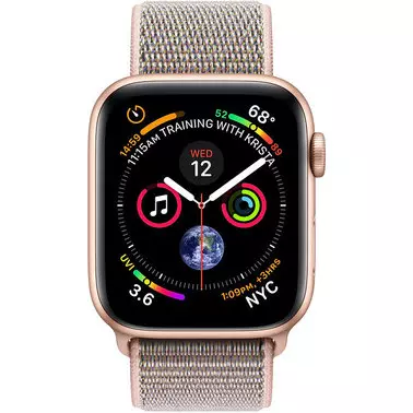 Apple Watch Series 4 44 mm (GPS) Gold Aluminum Case with Pink Sand Sport Loop (MU6G2) - 1