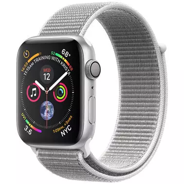 Apple Watch Series 4 44 mm (GPS) Silver Aluminum Case with Seashell Sport Loop (MU6C2)