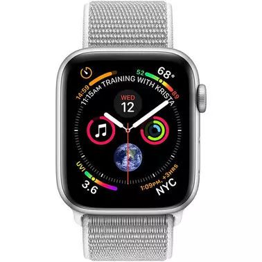Apple Watch Series 4 40 mm (GPS + LTE) Silver Aluminum Case with Seashell Sport Loop (MTUF2) - 1