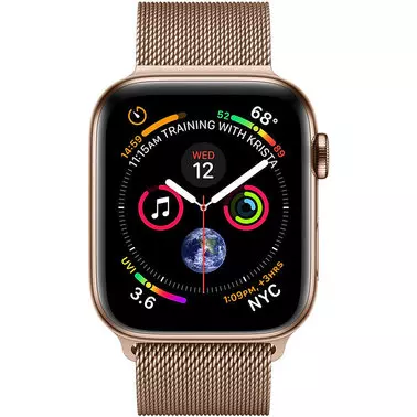 Apple Watch Series 4 40 mm (GPS + LTE) Gold Stainless Steel Case with Gold Milanese Loop (MTVQ2/MTUT2) - 1