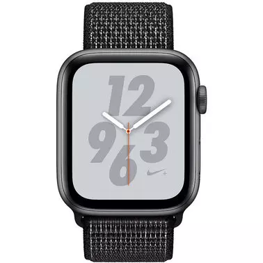 Apple Watch Series 4 Nike+ 44 mm (GPS) Space Gray Aluminum Case with Black Nike Sport Loop (MU7J2) - 1