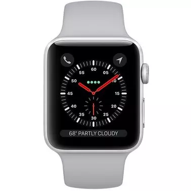 Apple Watch Series 3 42 mm (GPS + LTE) Silver Aluminum Case with Fog Sport Band (MQK12) - 1