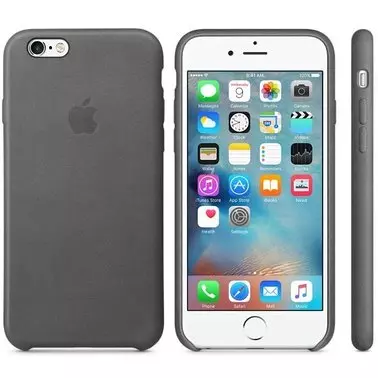 Чехол для Apple iPhone 6s Leather Case Storm Gray (MM4D2) - 2