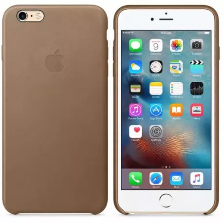 Чехол для Apple iPhone 6s Plus Leather Case Brown (MKX92) - 3