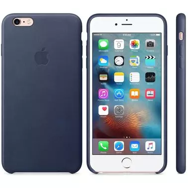 Чехол для Apple iPhone 6s Plus Leather Case Midnight Blue (MKXD2) - 3
