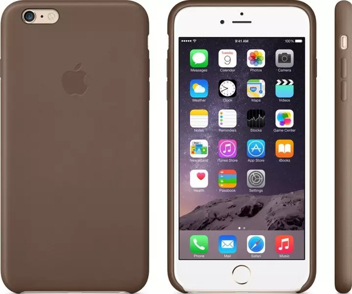 Чехол для Apple iPhone 6s Plus Leather Case Olive Brown (MGQR2ZM/A) - 5