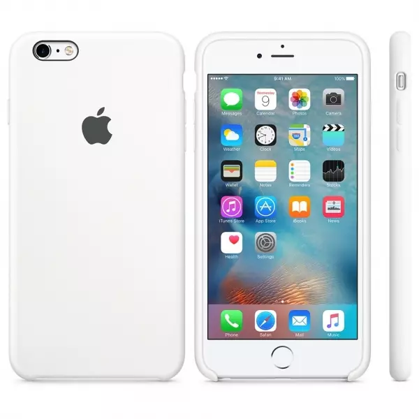 Чехол для Apple iPhone 6s Plus Silicone Case White (MKXK2) - 3