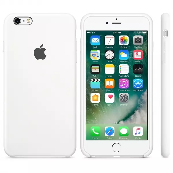 Чехол для Apple iPhone 6s Silicone Case White (MKY12) - 3