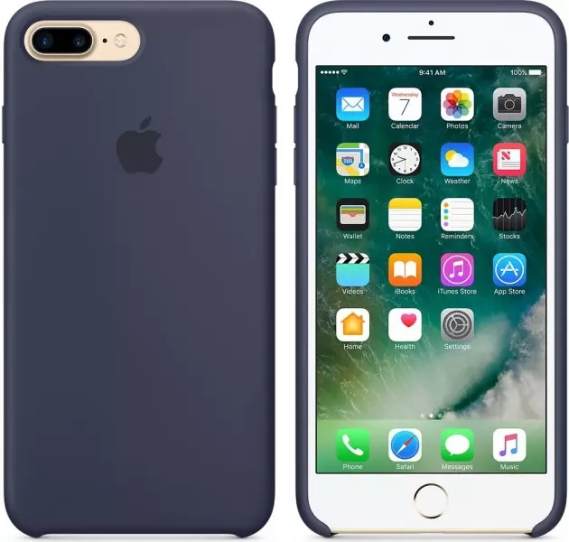 Чехол для Apple iPhone 8 Plus / 7 Plus Silicone Case Midnight Blue (MMQU2/MQGY2) - 2