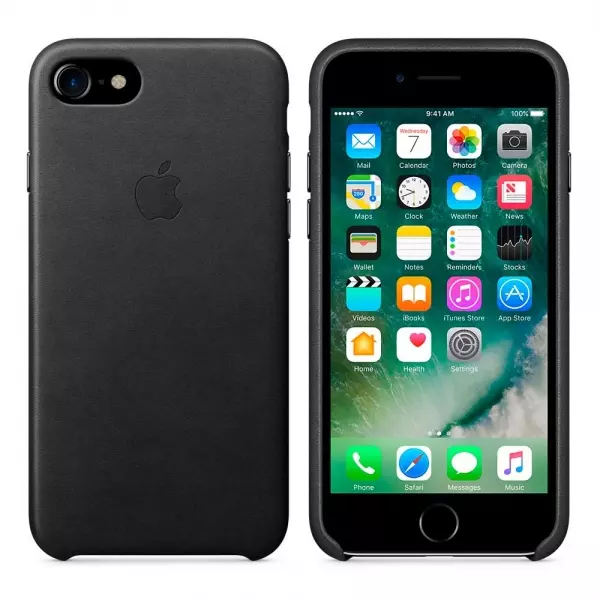 Чехол для Apple iPhone 8 / 7 Leather Case Black (MMY52/MQH92) - 2