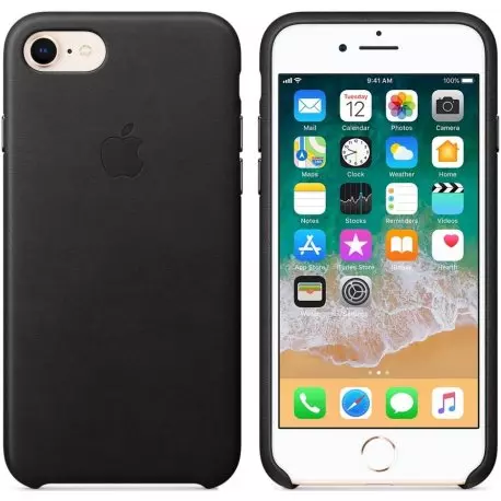 Чехол для Apple iPhone 8 / 7 Leather Case Black (MMY52/MQH92) - 3