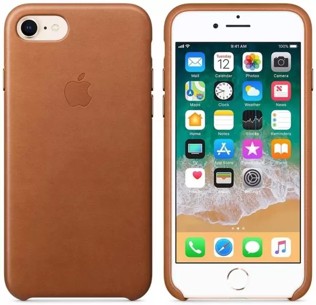 Чехол для Apple iPhone 8 / 7 Leather Case Saddle Brown (MMY22/MQH72) - 1