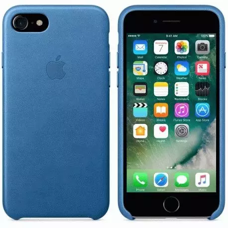 Чехол для Apple iPhone 8 / 7 Leather Case Sea Blue (MMY42) - 2 Чехол для Apple iPhone 8 / 7 Leather Case Sea Blue (MMY42) - 2