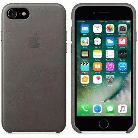 Чехол для Apple iPhone 8 / 7 Leather Case Storm Gray (MMY12) - 2