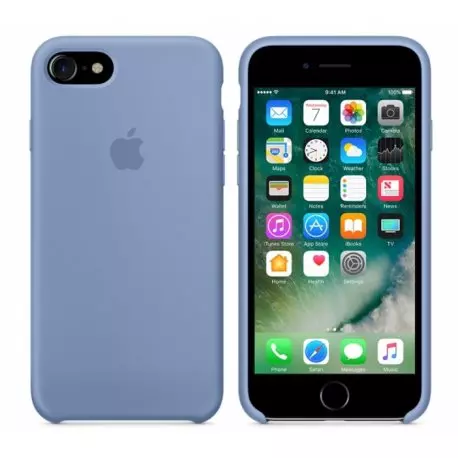 Чехол для Apple iPhone 8 / 7 Silicone Case Azure (MQ0J2) - 2