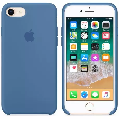Чехол для Apple iPhone 8 / 7 Silicone Case Denim Blue (MRFR2) - 2