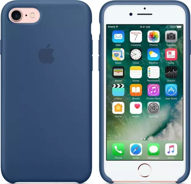Чехол для Apple iPhone 8 / 7 Silicone Case Ocean Blue (MMWW2) - 2