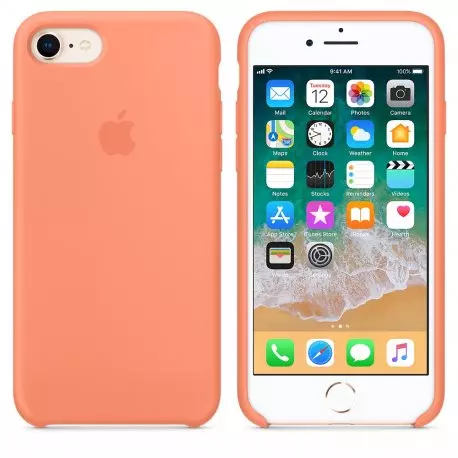 Чехол для Apple iPhone 8 / 7 Silicone Case Peach (MRR52) - 2
