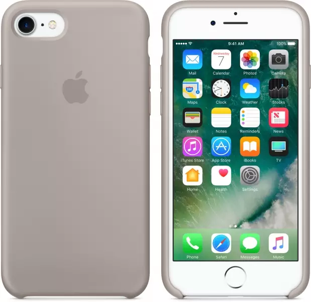 Чехол для Apple iPhone 8 / 7 Silicone Case Pebble (MQ0L2) - 2