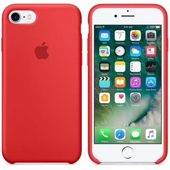 Чехол для Apple iPhone 7 Silicone Case PRODUCT(Red) (MMWN2) - 2