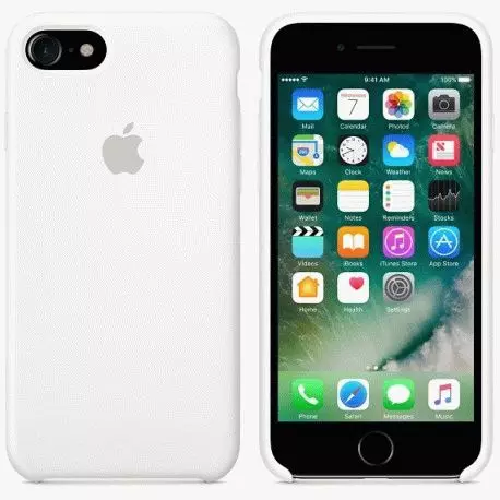 Чехол для Apple iPhone 8 / 7 Silicone Case White (MMWF2/MQGL2) - 2