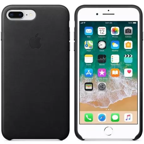 Чехол для Apple iPhone 8 Plus / 7 Plus Leather Case Black (MMYJ2/MQHM2) - 1