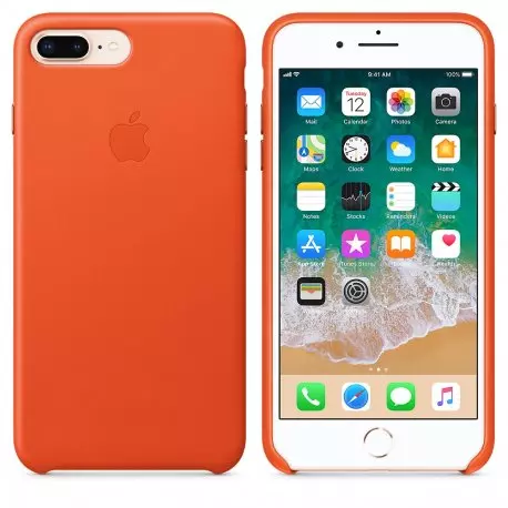 Чехол для Apple iPhone 8 Plus / 7 Plus Leather Case Bright Orange (MRGD2) - 2