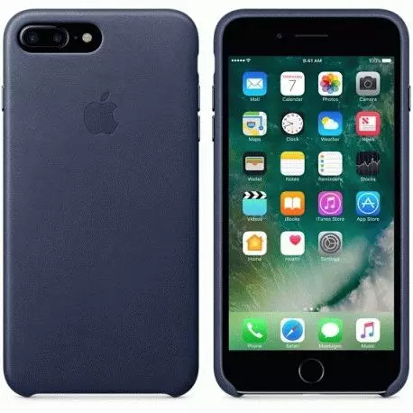 Чехол для Apple iPhone 8 Plus / 7 Plus Leather Case Midnight Blue (MMYG2/MQHL2) - 2