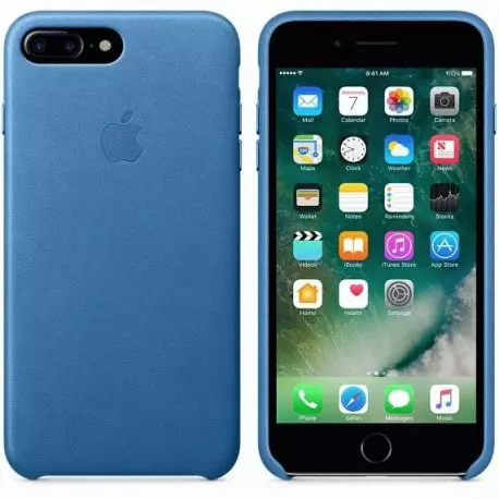 Чехол для Apple iPhone 8 Plus / 7 Plus Leather Case Sea Blue (MMYH2) - 2