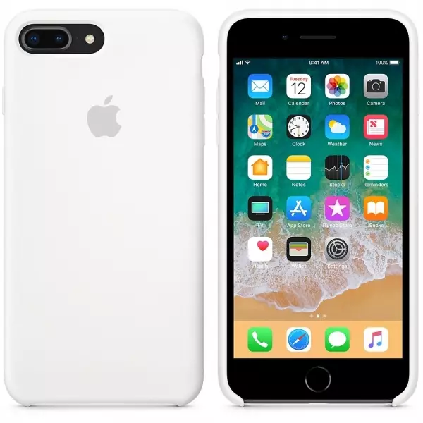 Чехол для Apple iPhone 8 Plus / 7 Plus Silicone Case White (MMQT2/MQGX2) - 2
