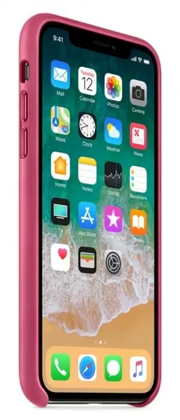 Чехол для Apple iPhone X Leather Case Pink Fuchsia (MQTJ2) - 1