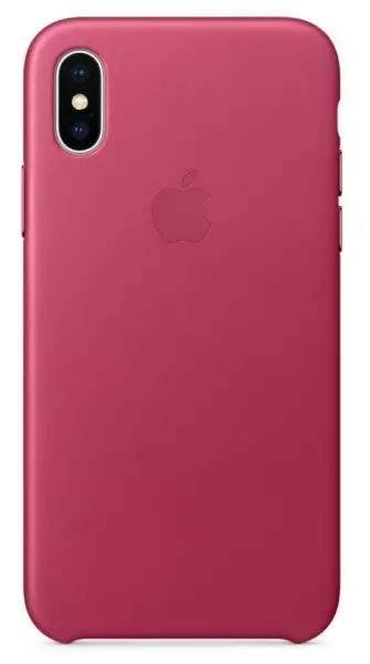 Чехол для Apple iPhone X Leather Case Pink Fuchsia (MQTJ2)