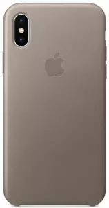 Чехол для Apple iPhone X Leather Case Taupe (MQT92)