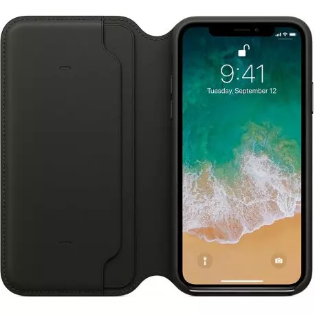 Чехол для Apple iPhone X Leather Folio Case Black (MQRV2) - 2