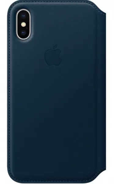 Чехол для Apple iPhone X Leather Folio Case Cosmos Blue (MQRW2)