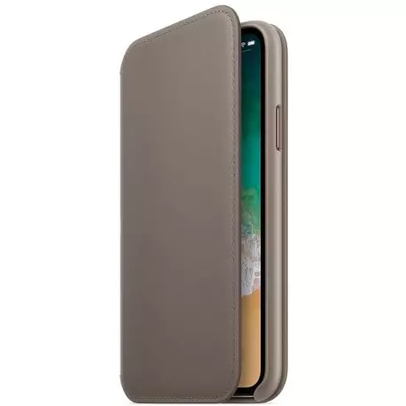 Чехол для Apple iPhone X Leather Folio Case Taupe (MQRY2) - 1