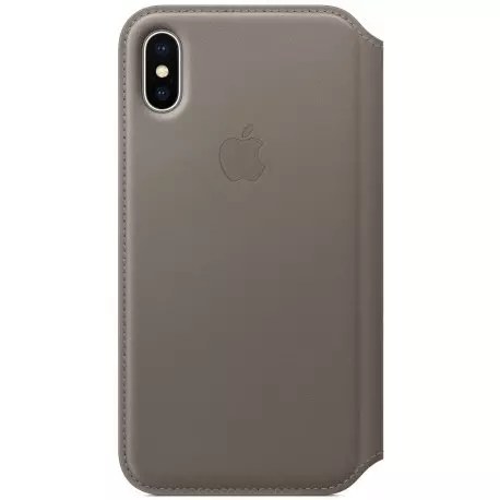 Чехол для Apple iPhone X Leather Folio Case Taupe (MQRY2)