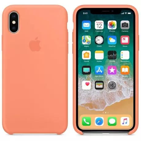 Чехол для Apple iPhone X Silicone Case Peach (MRRC2) - 2