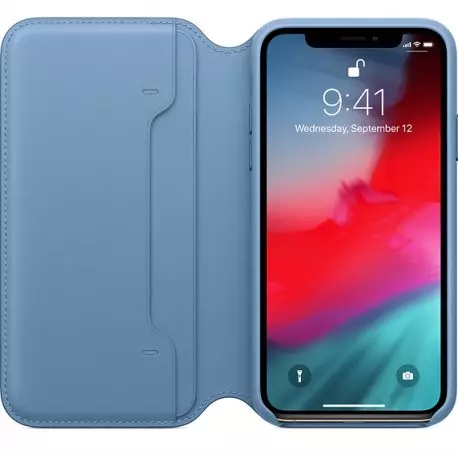 Чехол для Apple iPhone XS Leather Folio Case Cape Cod Blue (MRX02) - 2