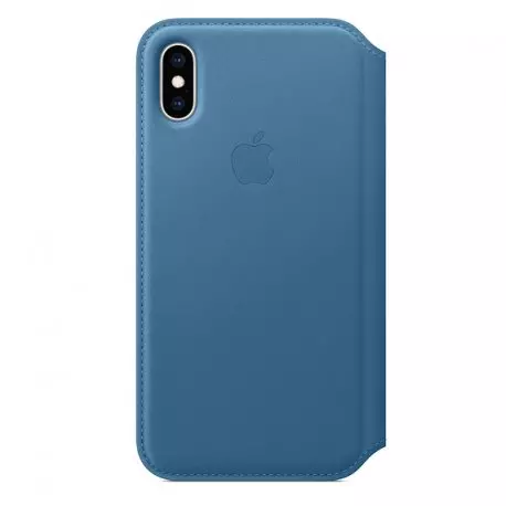 Чехол для Apple iPhone XS Leather Folio Case Cape Cod Blue (MRX02)
