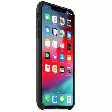 Чехол для Apple iPhone XS Leather Case Black (MRWM2) - 1
