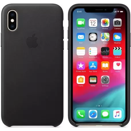 Чехол для Apple iPhone XS Leather Case Black (MRWM2) - 2