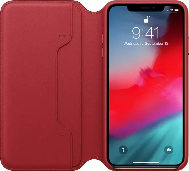 Чехол для Apple iPhone XS Max Leather Folio Case (PRODUCT) RED (MRX32) - 2