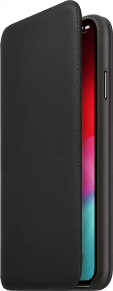 Чехол для Apple iPhone XS Max Leather Folio Case Black (MRX22) - 1