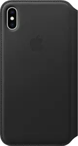 Чехол для Apple iPhone XS Max Leather Folio Case Black (MRX22)