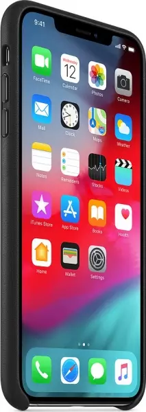 Чехол для Apple iPhone XS Max Leather Case Black (MRWT2) - 1