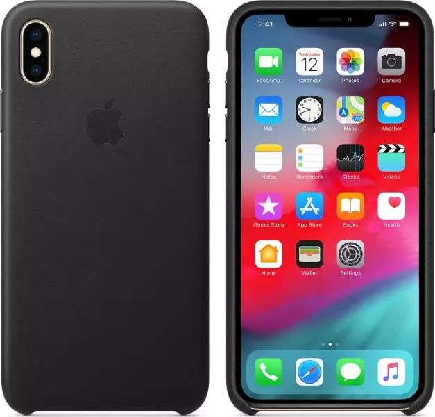 Чехол для Apple iPhone XS Max Leather Case Black (MRWT2) - 2
