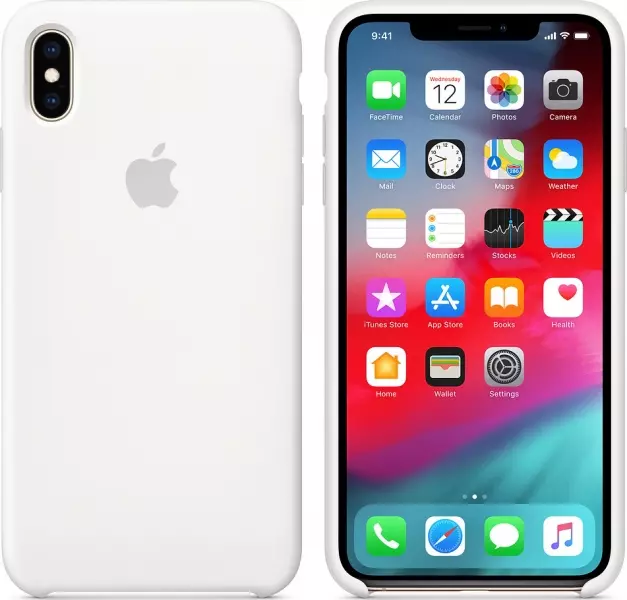 Чехол для Apple iPhone XS Max Silicone Case White (MRWF2) - 2