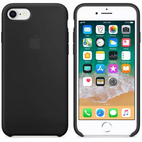 Чехол для Apple iPhone 8 Silicone Case Black (MQGK2) - 1